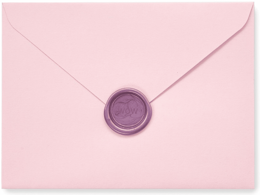 Pink with purple stamp